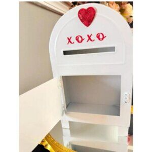 Valentine XOXO Mailbox Decor with Heart Envelope | Love Mail Holder Display NWT
